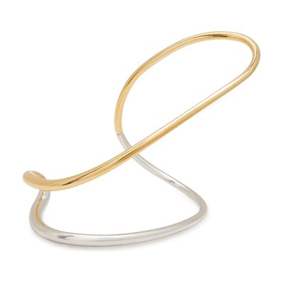 Charlotte Chesnais 'ivy' Curve Bracelet In Yellow Vermeil Silver