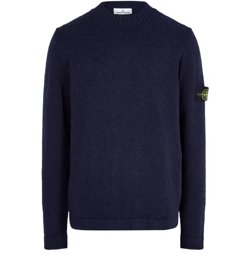 STONE ISLAND Logo patch crew neck sweater