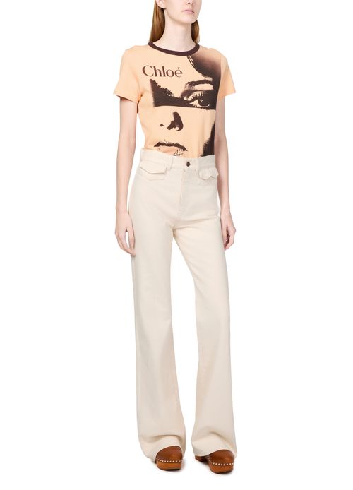 CHLOE Fitted pants in cotton