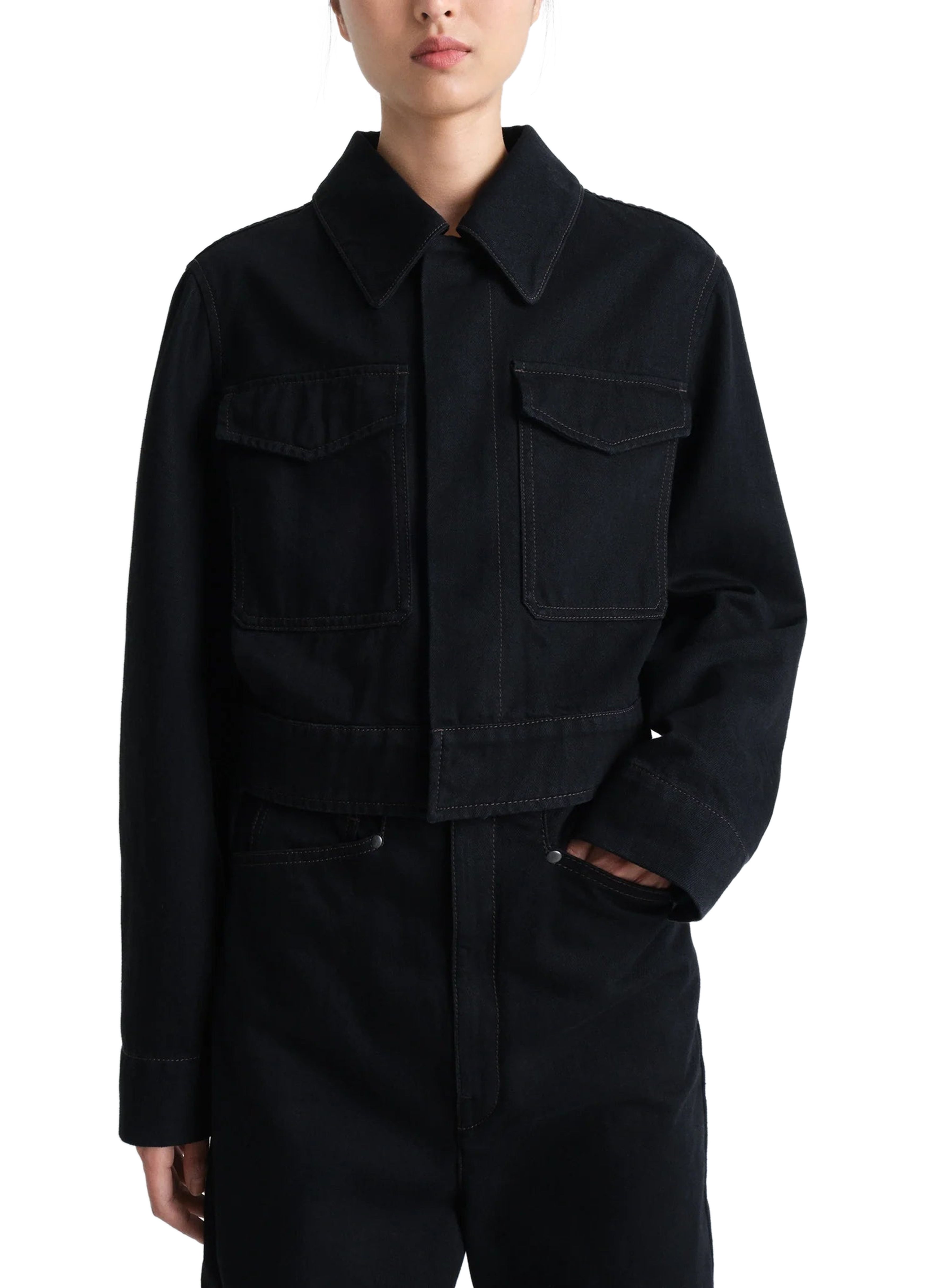 Two pocket cropped jacket thumbnail 5