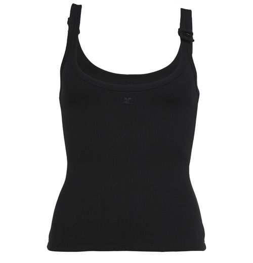 COURREGES Buckle 90's rib tank top