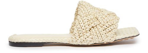 BOTTEGA VENETA Lido flat sandals in raffia