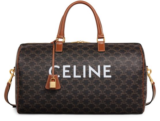 Women s Medium travel bag in Triomphe canvas with Celine print CELINE 24S