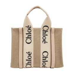 【CHLOE】WOODY SMALL TOTE BAG Chloé Small Woody Tote Bag In Linen & Leather | Chloé US