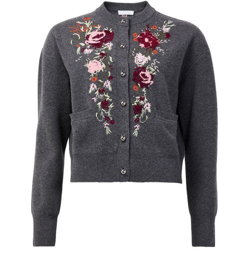 RABANNE Cardigan brodé de fleurs