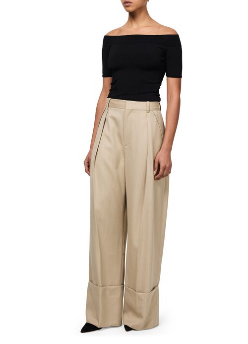 VICTORIA BECKHAM Weite Hose mit umgeschlagenem Bein