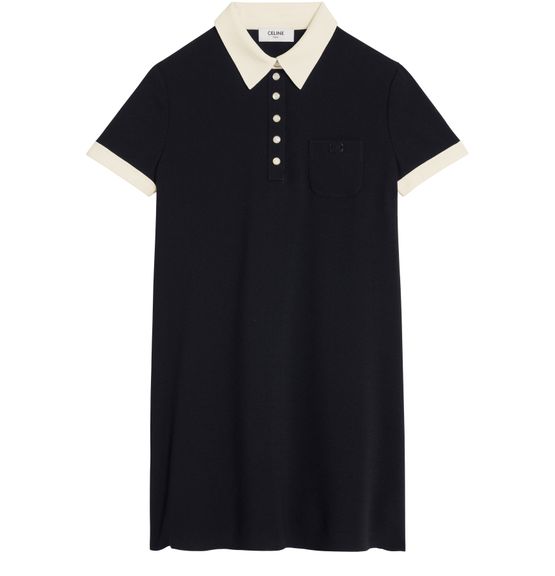 Women s Mini polo dress in viscose sable CELINE 24S