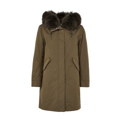 Cotton parka with a hood