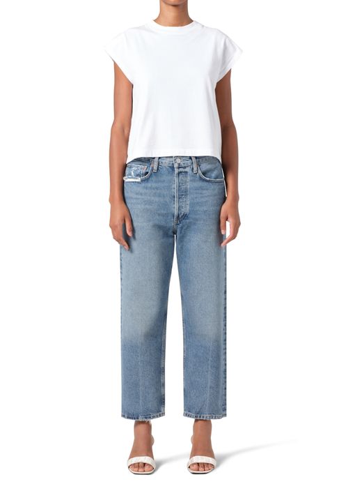 AGOLDE 90's crop mid rise straight