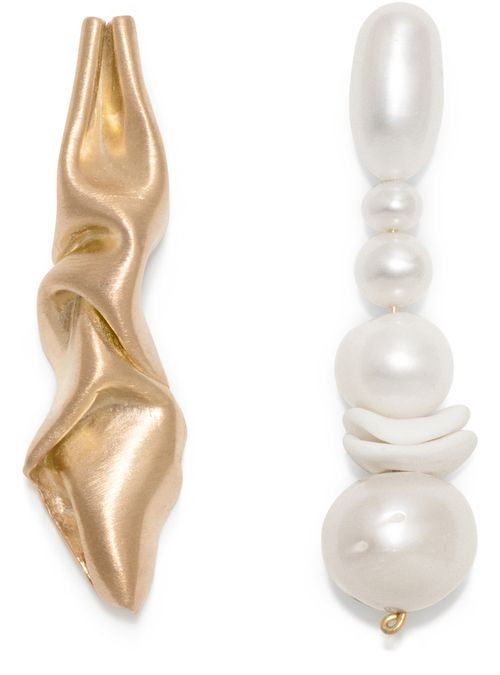 COMPLETEDWORKS Pearl and ceramic earrings