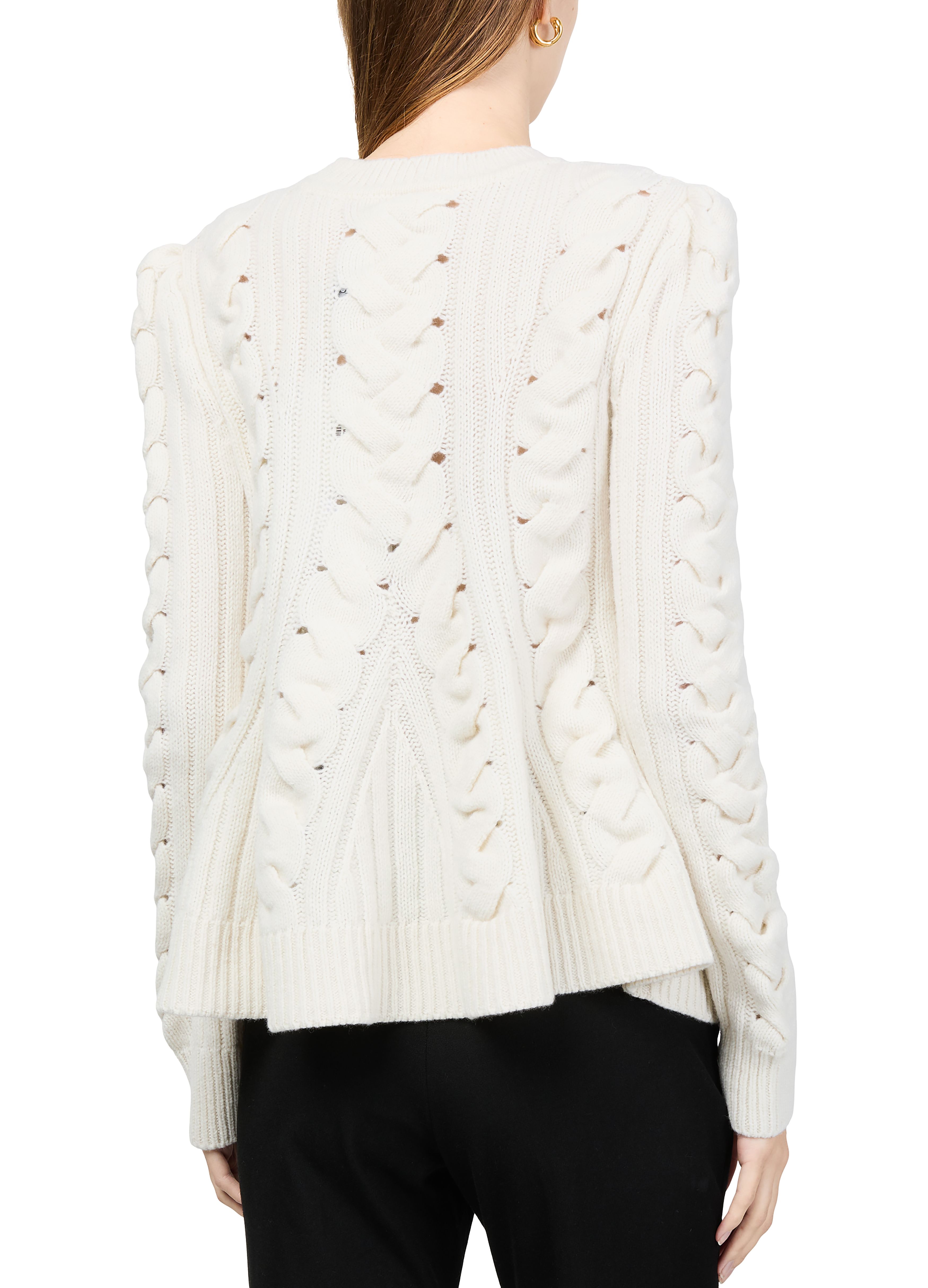 Peplum cable knit jumper thumbnail 5