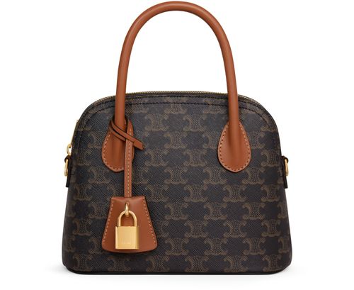 CELINE Teen Honorine bag in Triomphe canvas and calfskin