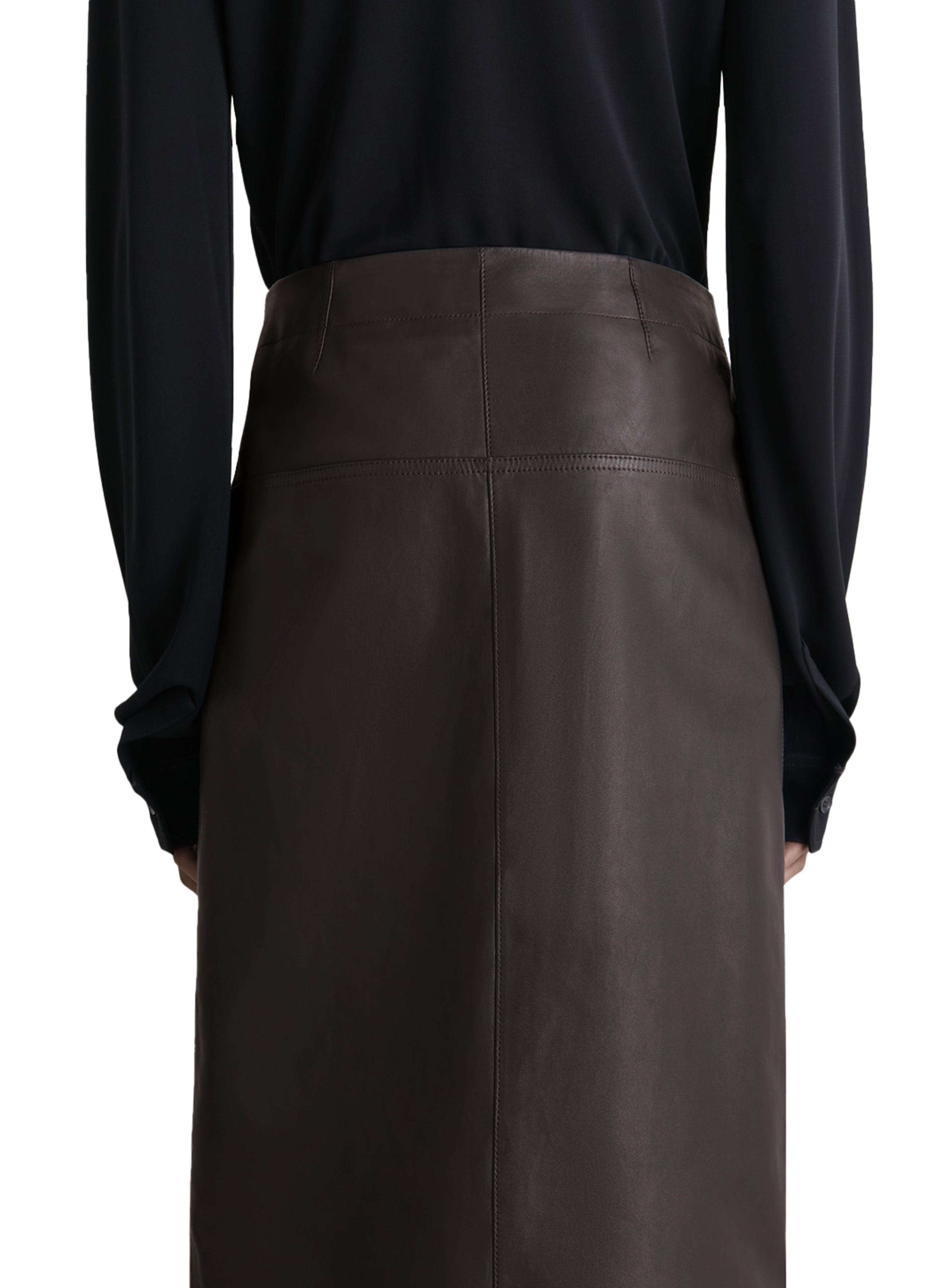 Leather wrapover skirt thumbnail 4
