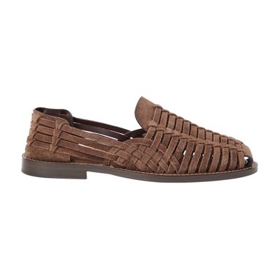 Brunello Cucinelli Suede Sandals In Brown