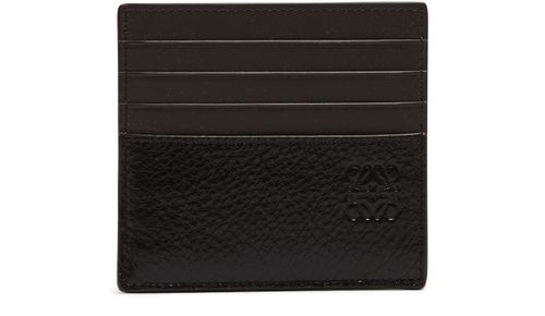 LOEWE Porte-cartes simple ouvert en cuir de veau simple grainé souple