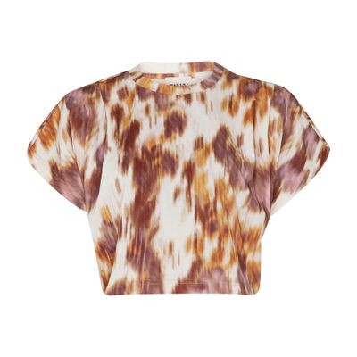 Shop Isabel Marant Étoile Zilia Short-sleeved T-shirt In Beige