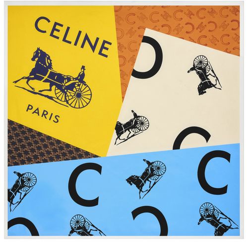 CELINE Square in silk twill