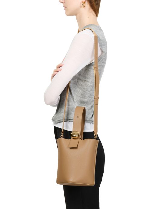 LOEWE Mini Pebble bucket in soft grained calfskin