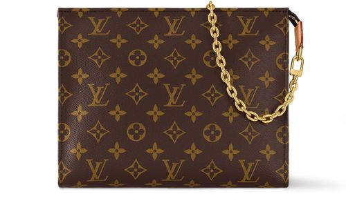 LOUIS VUITTON Trousse de toilette avec chaîne