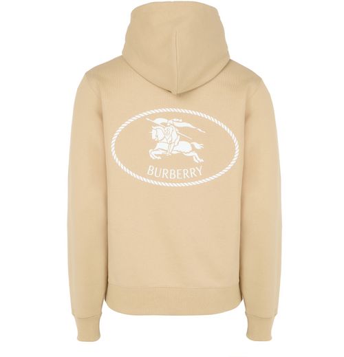BURBERRY Cotton hoodie with EKD badge