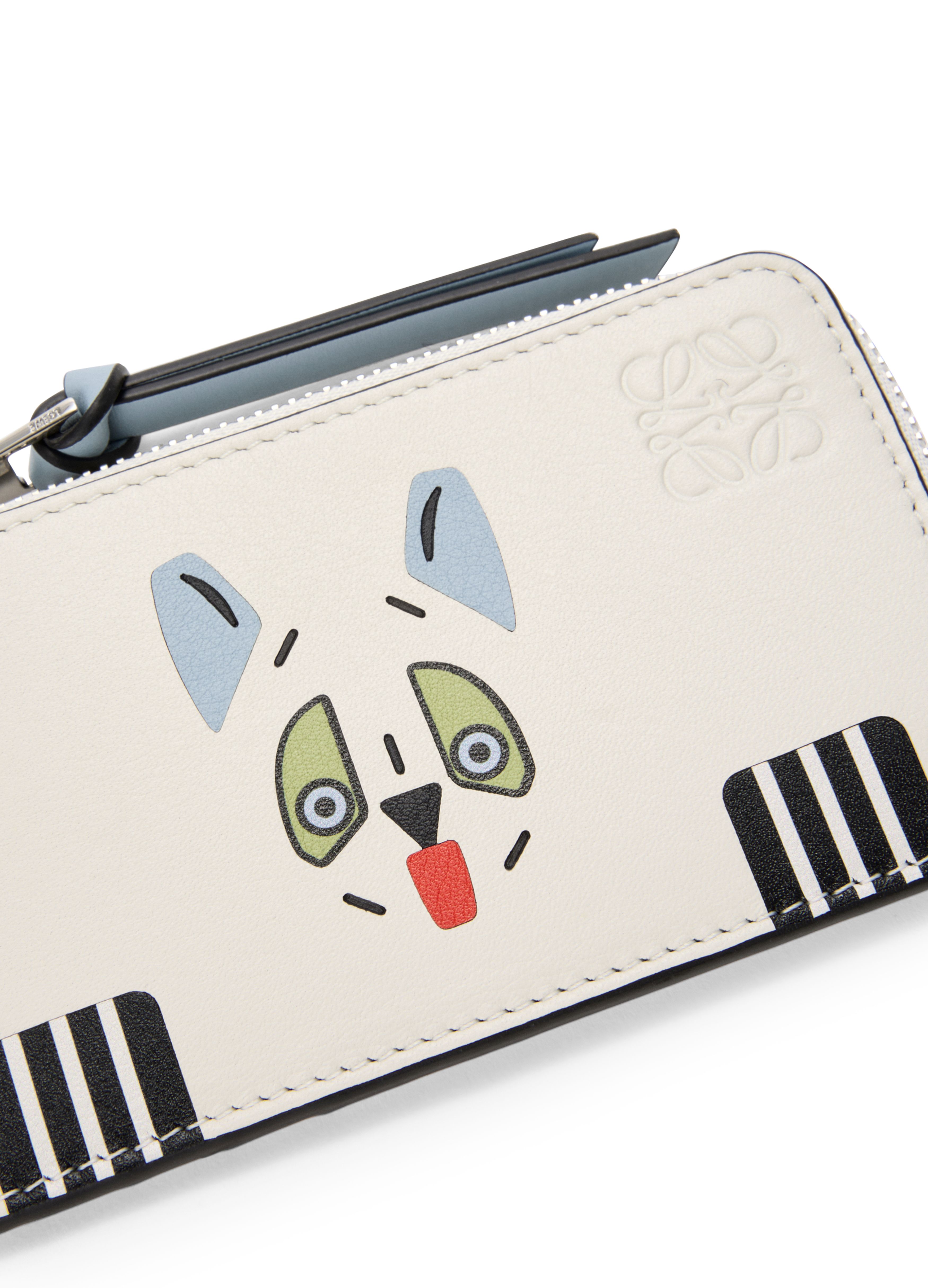 Futurist Cat coin cardholder in classic calfskin thumbnail 5
