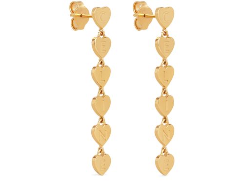 CELINE Cœur Celine in brass earrings with gold finish