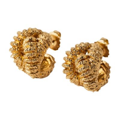 Paola Sighinolfi Talisman Hoops Earrings In Gold