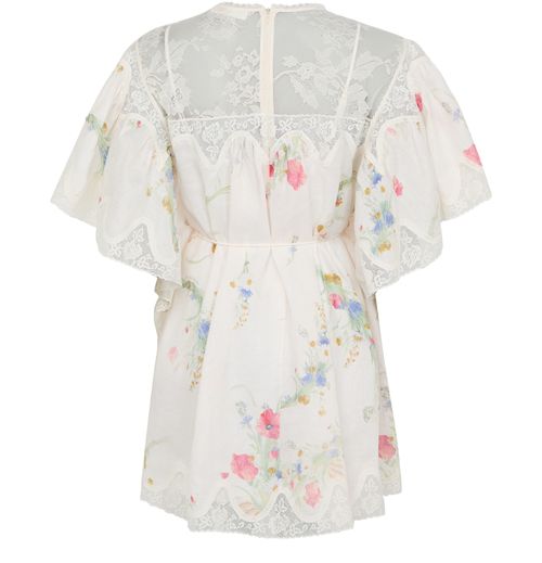 ZIMMERMANN Lucky lace trim mini dress
