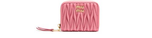 MIU MIU Zippered quilted leather wallet