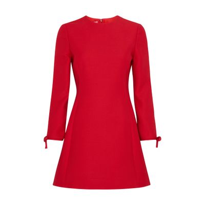 Valentino Couture Crêpe Dress In Red