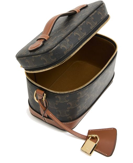 Celine vanity in Triomphe canvas and calfskin - CELINE