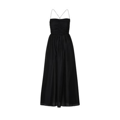 MATTEAU GATHERED LACE UP DRESS