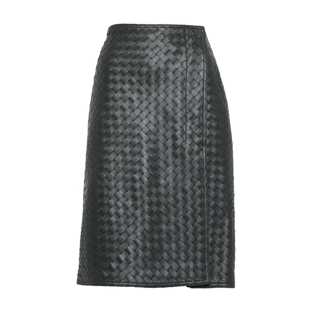 Intrecciato leather skirt thumbnail 8