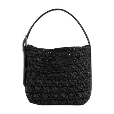 Totême Belted Small Paper Tote Bag In Black