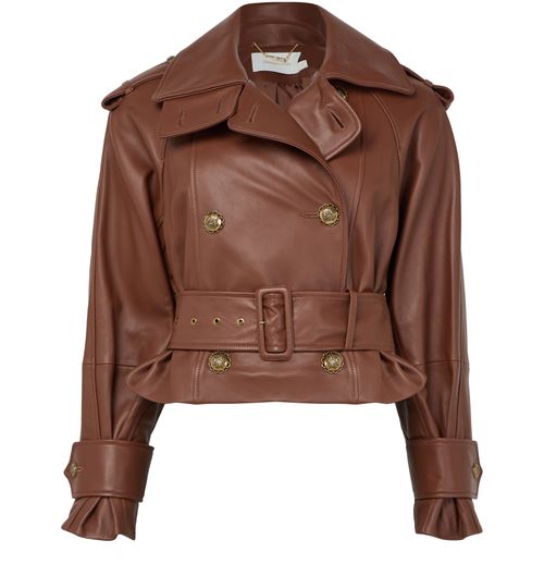 ZIMMERMANN Trench court en cuir Hypnotic