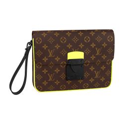 Louis Vuitton S Lock A4 Pouch Monogram Macassar