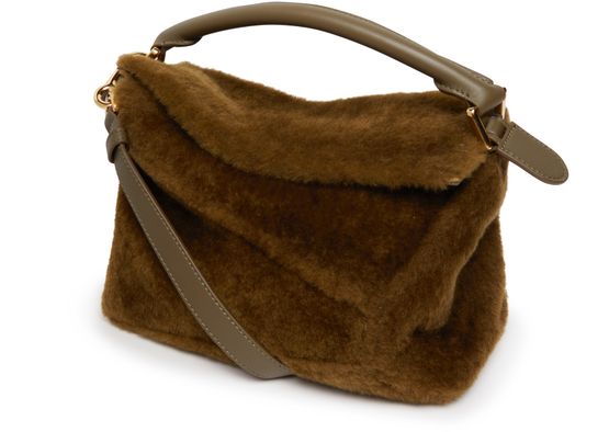 Women's Small Puzzle bag in shearling, LOEWE