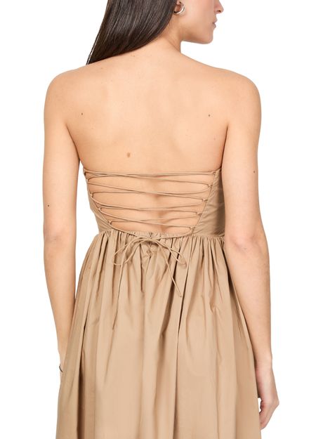 Strapless lace up dress - MATTEAU