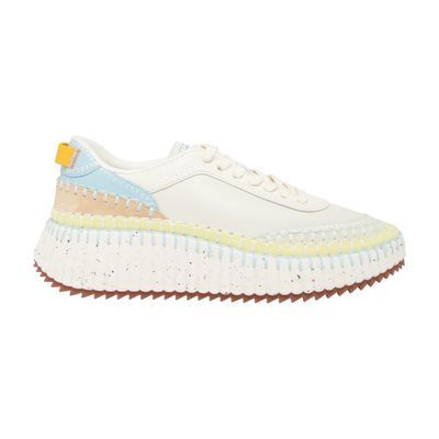 Chloé Nama Panelled-design Sneakers In Blue