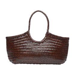 ショルダーバッグ・ポシェット Dragon Diffusion NANTUCKET BIG TOTE BAG 8822 DARKBROWN Dragon Diffusion - Nantucket Big Dark Brown Woven Leather Bag