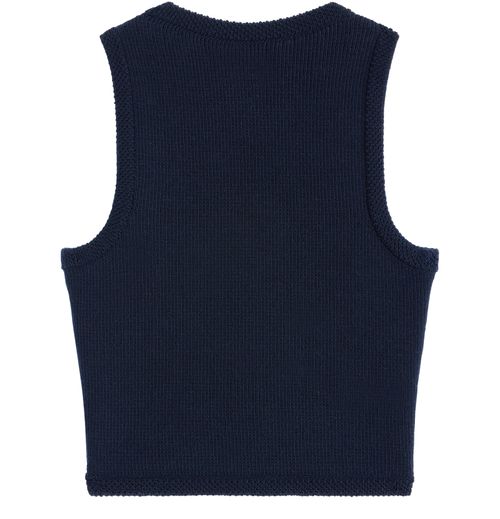 CELINE Cropped gilet in wool