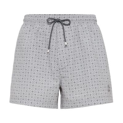 Shop Brunello Cucinelli Swim Shorts In Grey