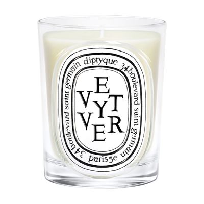 Diptyque Vetyver Candle 190 G In White