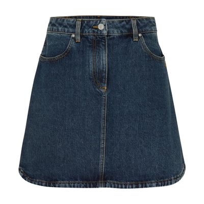 Givenchy Denim Skirt With Back And Front Pockets In Blue