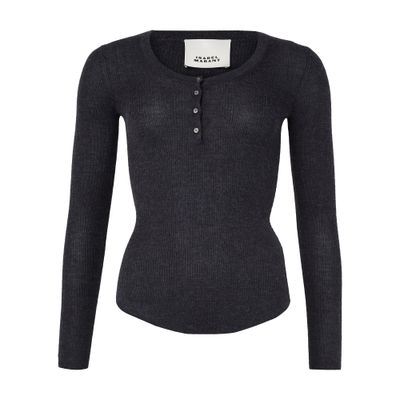 Isabel Marant Idite Long Sleeves Top In Black