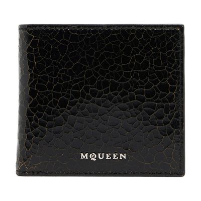 Alexander Mcqueen Leather Bifold Wallet With In Black