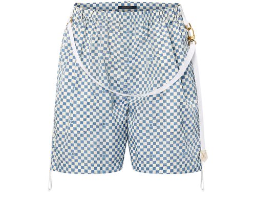 LOUIS VUITTON Micro Damier Clip Detail Shorts 
