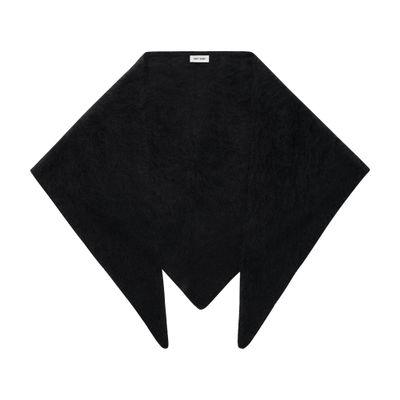 Soft Goat Brushed Scarf In Black