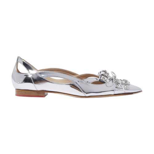 Shop Scarosso Spicy Ballerinas In Metal_silver