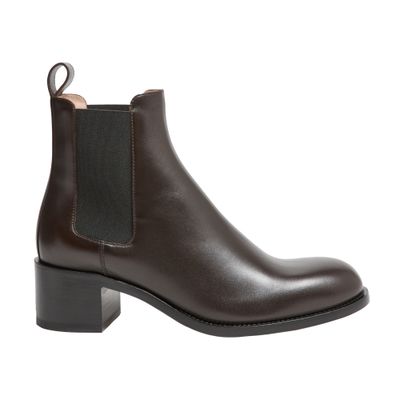 The Row Nobilis Chelsea Boots In Leather In Brown